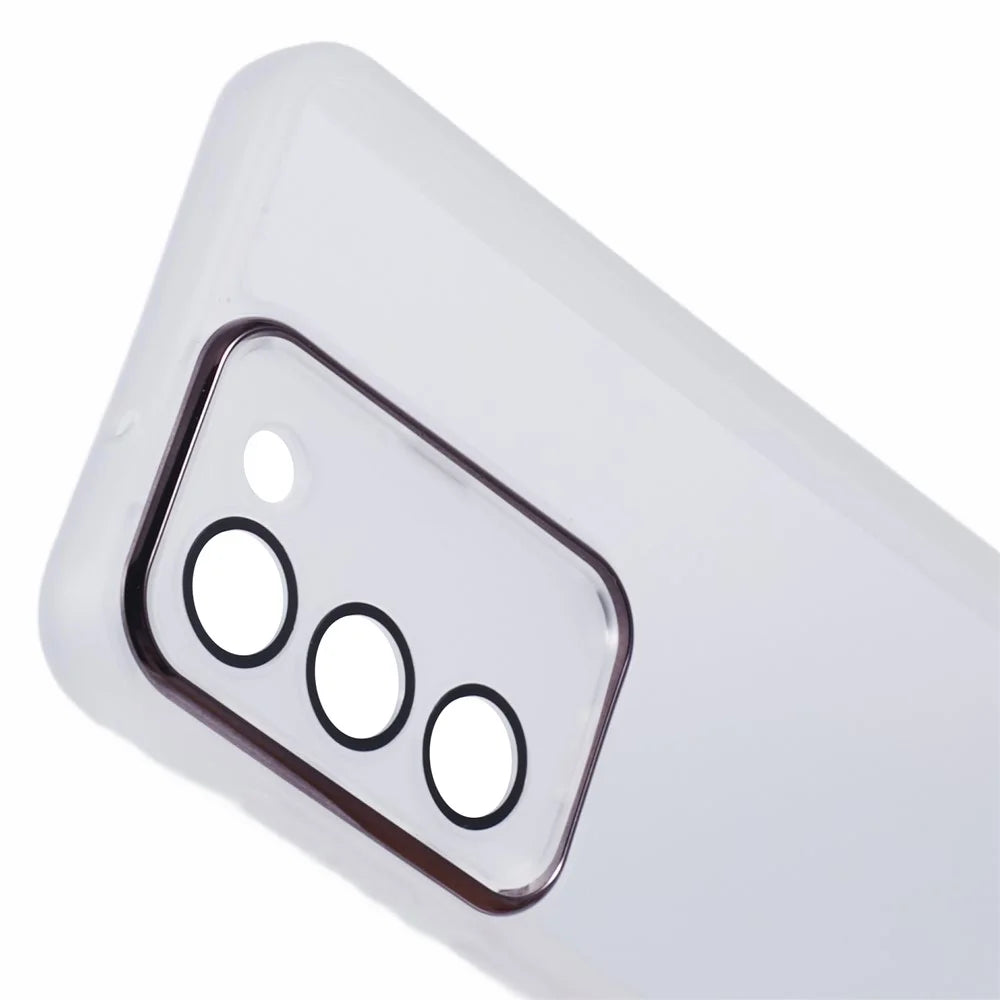 Bulk Purchasing 20Pcs For Samsung Galaxy S23 Case Electroplated Camera Frame TPU Phone Cover Precise Cutouts - Transparent White - 5