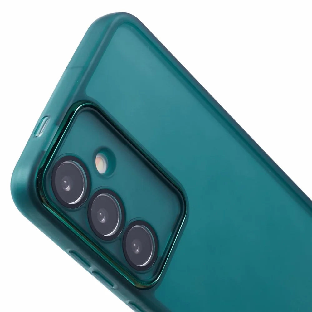 Bulk Purchasing 20Pcs For Samsung Galaxy A55 5G Case Electroplated Camera Frame TPU Phone Cover Precise Cutouts - Transparent Green - 6