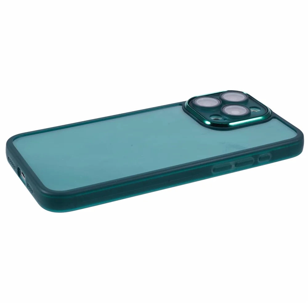 Bulk Purchasing 20Pcs For iPhone 13 Pro Case Electroplated Camera Frame TPU Phone Cover Precise Cutouts - Transparent Green - 5