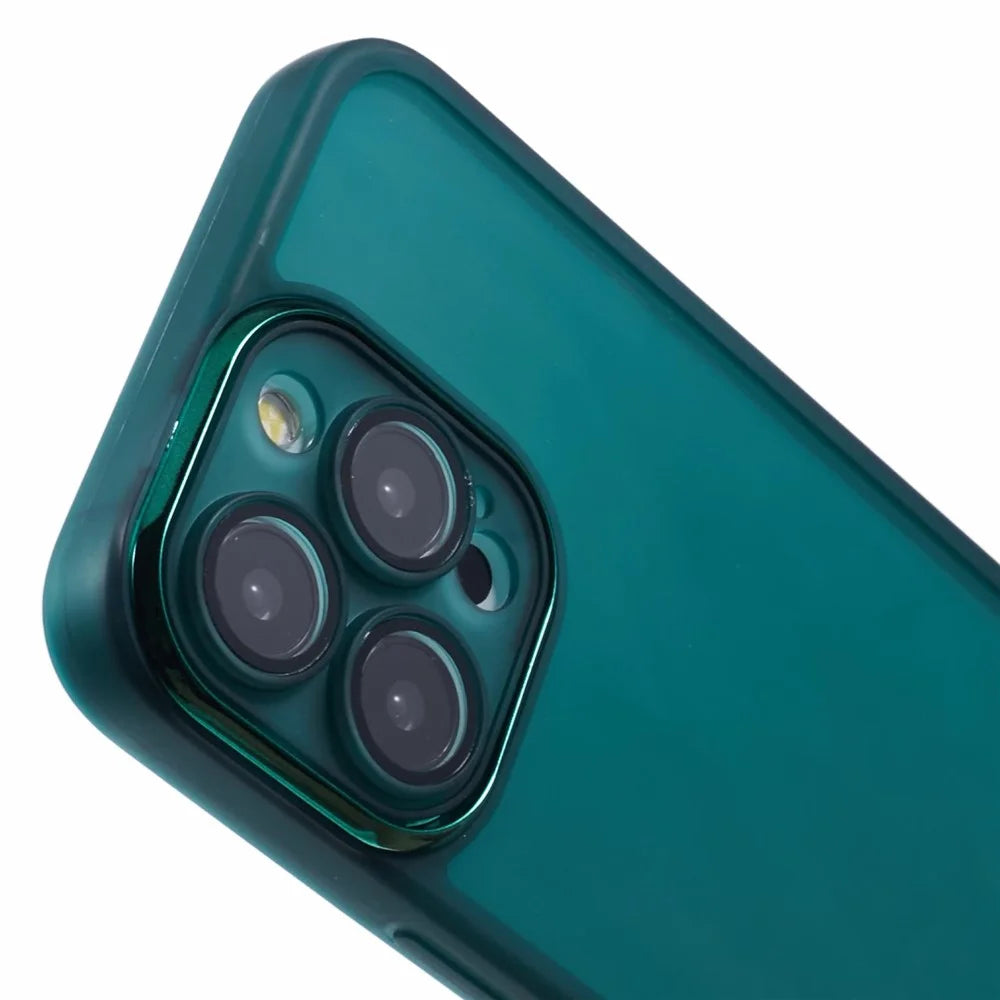 Bulk Purchasing 20Pcs For iPhone 13 Pro Case Electroplated Camera Frame TPU Phone Cover Precise Cutouts - Transparent Green - 6