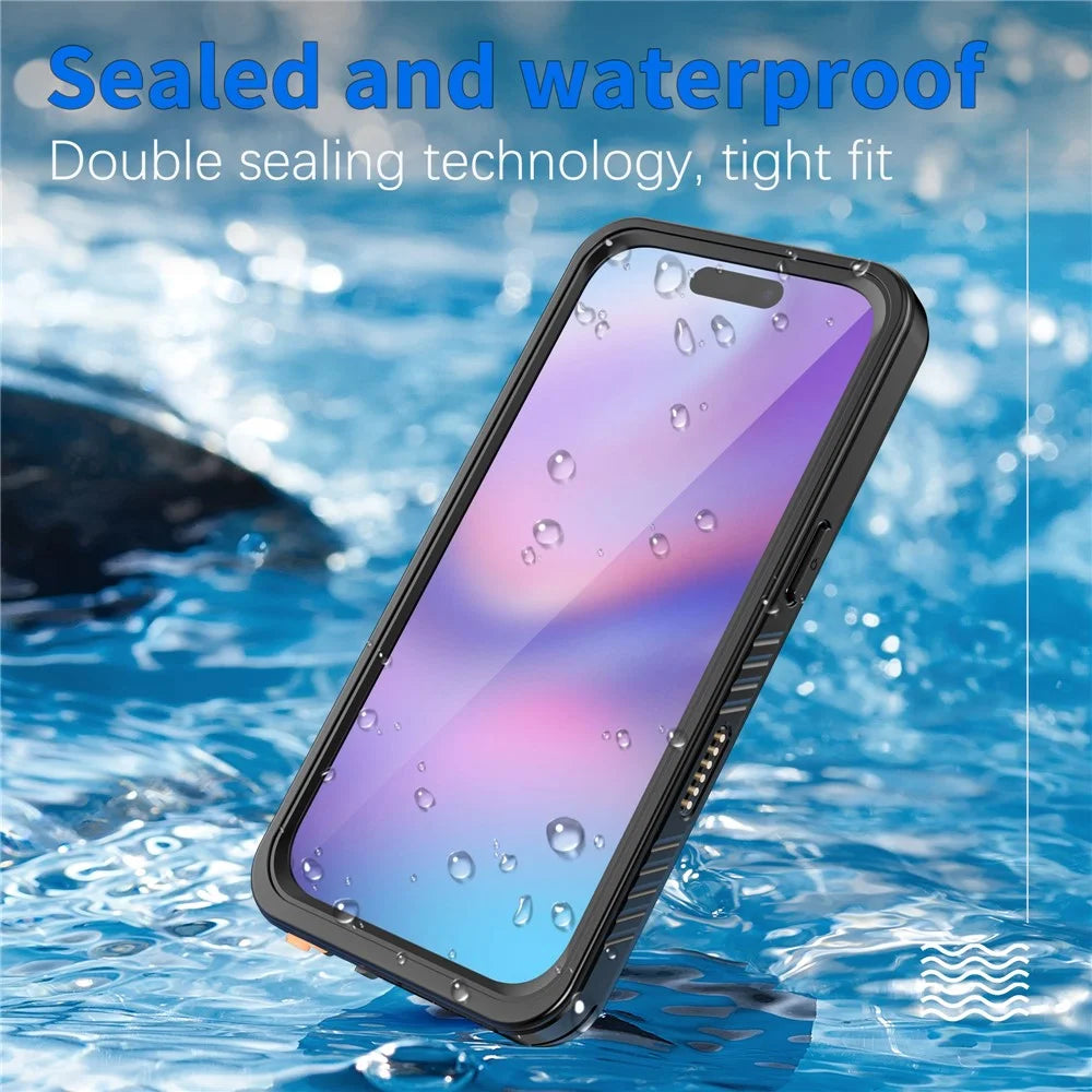 REDPEPPER FS / FM Series For iPhone 17 Clear Case Compatible with MagSafe PC TPU PET IP68 Waterproof Phone Cover - 7