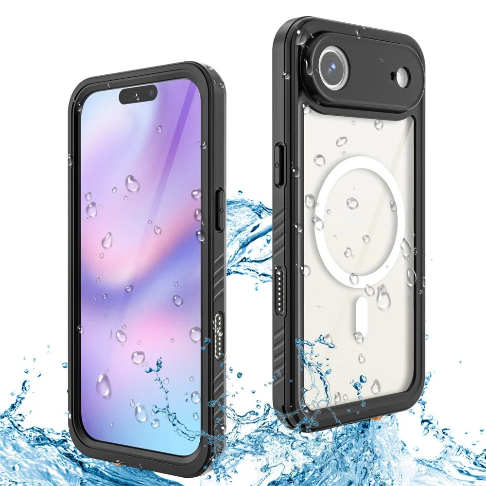 REDPEPPER FS / FM Series For iPhone Air Clear Case Compatible with MagSafe PC TPU PET IP68 Waterproof Phone Cover - 6