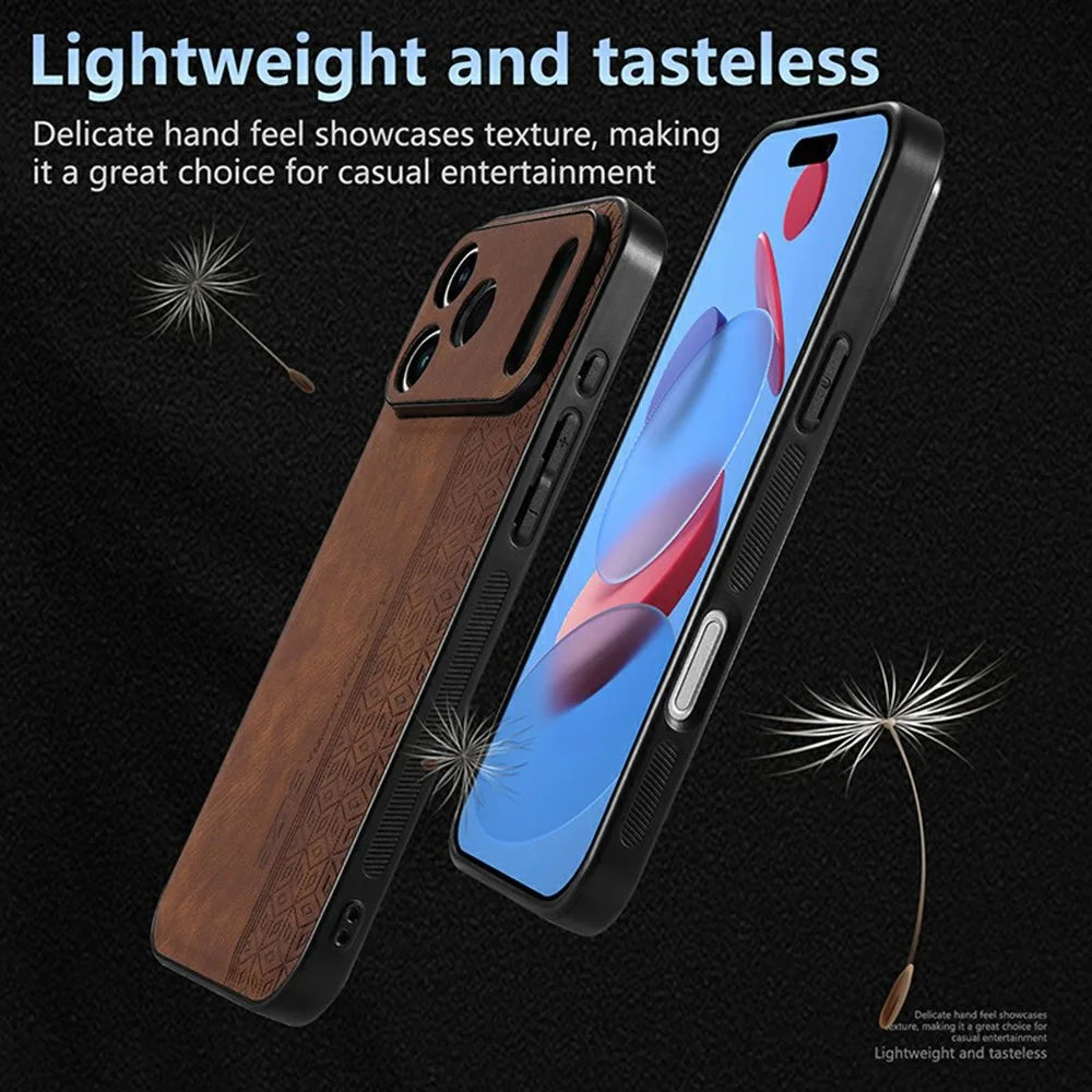 AZNS For iPhone 18 Pro / 17 Pro Case Protective PU Leather Covered TPU Phone Shell - Brown - 6