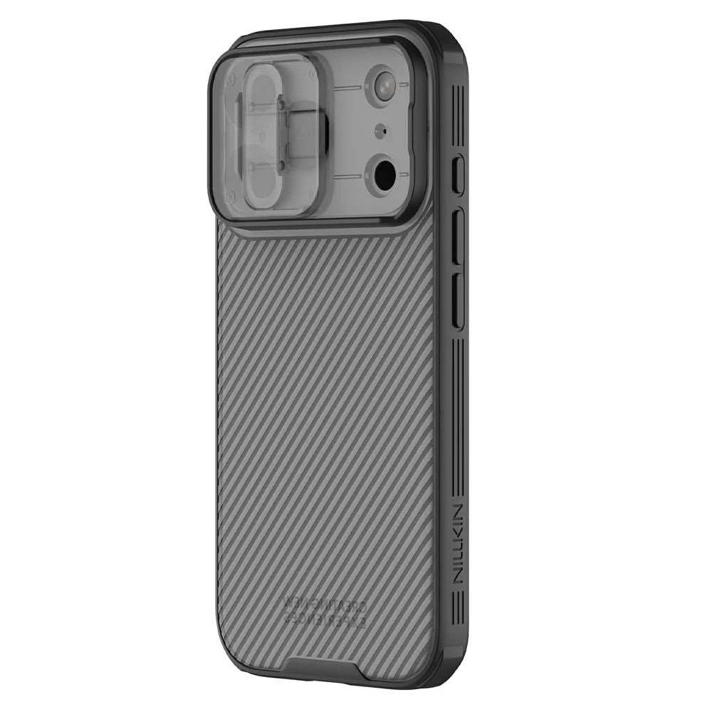 NILLKIN Camshield Pro Series For iPhone 18 Pro / 17 Pro Case TPU + PC Phone Cover with Camera Slider - Transparent Black - 2