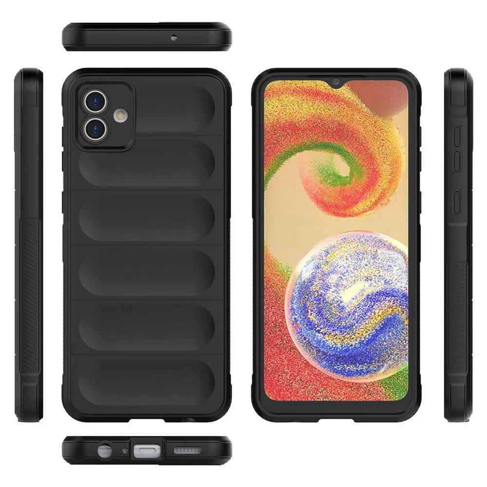For Samsung Galaxy A04 4G (164.4 x 76.3 x 9.1 mm) Flexible TPU Mobile Phone Back Cover Fall Prevention Phone Protective Case - Black - 2