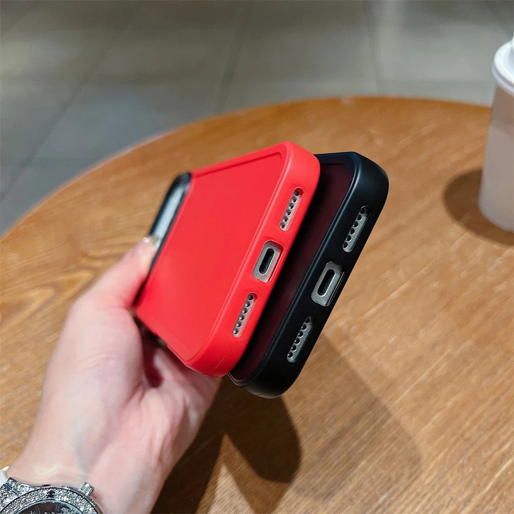 For iPhone 18 Pro / 17 Pro Case Black Lens Frame Shockproof TPU PC Phone Back Cover - Red - 4