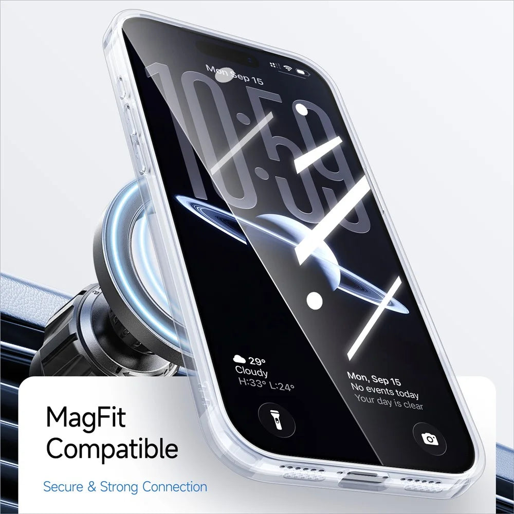For iPhone 18 Pro / 17 Pro Case Compatible with MagSafe TPU Acrylic Phone Back Cover - Blue - 6