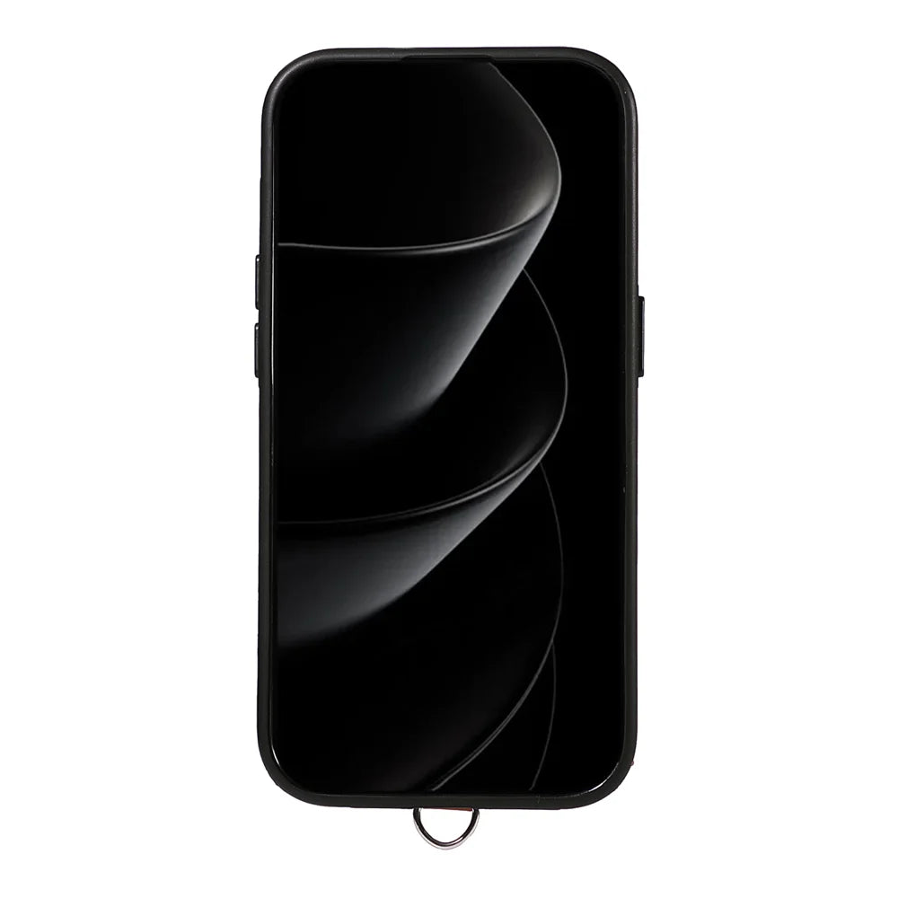 For iPhone 18 Pro Max / 17 Pro Max Case Card Bag Kickstand Leather Coated TPU Phone Cover with Wrist Strap - White - 3