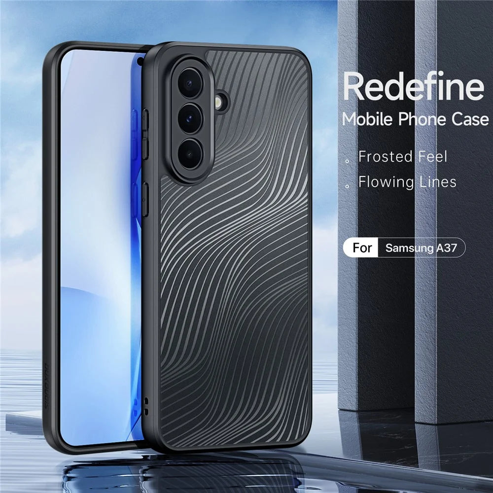 DUX DUCIS For Samsung Galaxy A37 5G Case Aimo Series TPU+PC Matte Drop-proof Phone Cover (REACH Certification) - Black - 3