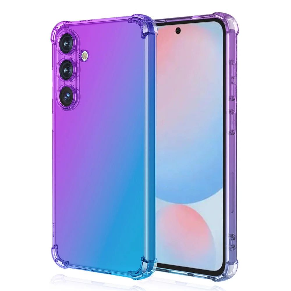 For Samsung Galaxy A26 5G Case Gradient Color TPU Phone Case Anti-Drop Phone Cover - Purple / Blue - 1