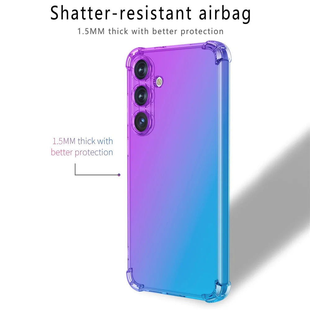 For Samsung Galaxy A26 5G Case Gradient Color TPU Phone Case Anti-Drop Phone Cover - Purple / Blue - 2