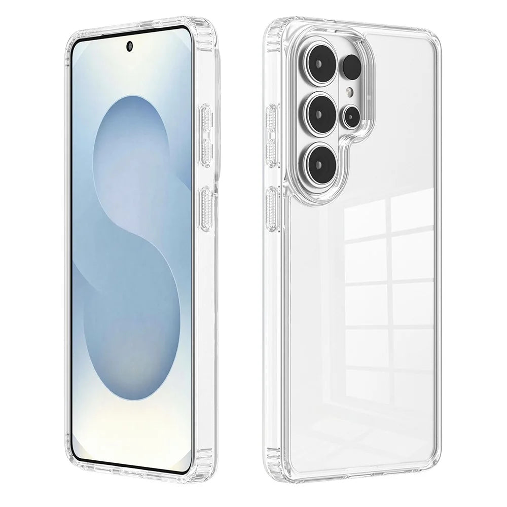 For Samsung Galaxy S26 Ultra Clear Phone Case TPU PC Shockproof Anti Drop Protection Cover - Transparent - 1