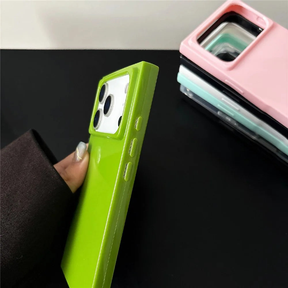 For iPhone 17 Pro Soft TPU Case Ultra Thin Square Design Anti Drop Phone Protective Cover - Grey - 4