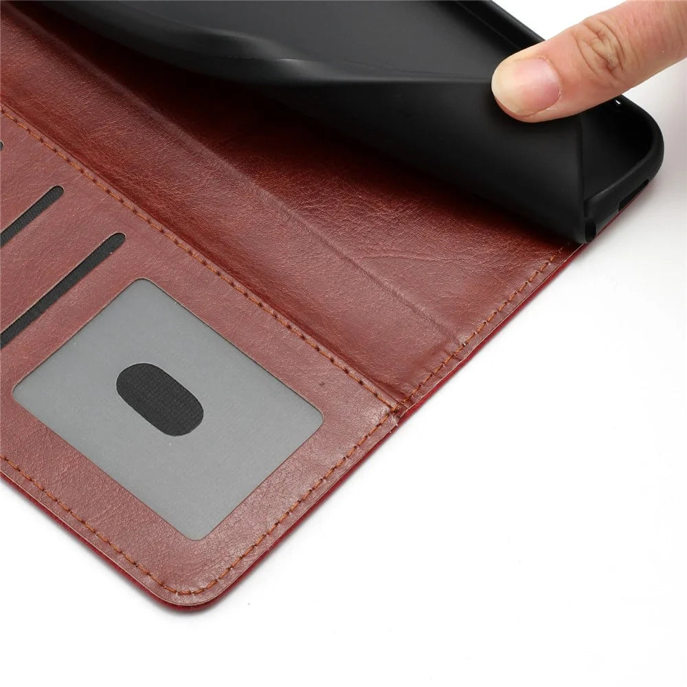 For iPhone 18 Pro / 17 Pro Wallet Case Litchi Texture Leather Flip Cover with Card Slots and Hand Strap - Red - 7