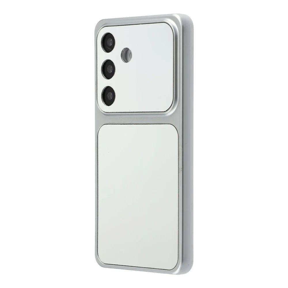 For Samsung Galaxy S24 Phone Case Mirror Electroplating TPU Cover - Silver - 3