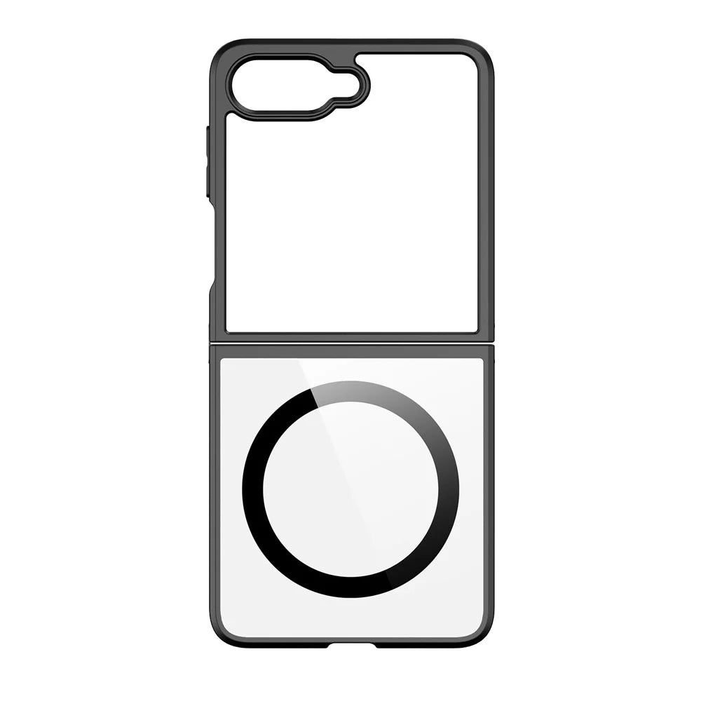 DUX DUCIS Aimo Series For Samsung Galaxy Z Flip8 Magnetic Case PC + TPU Clear Back Phone Cover (REACH Certification) - Black - 2