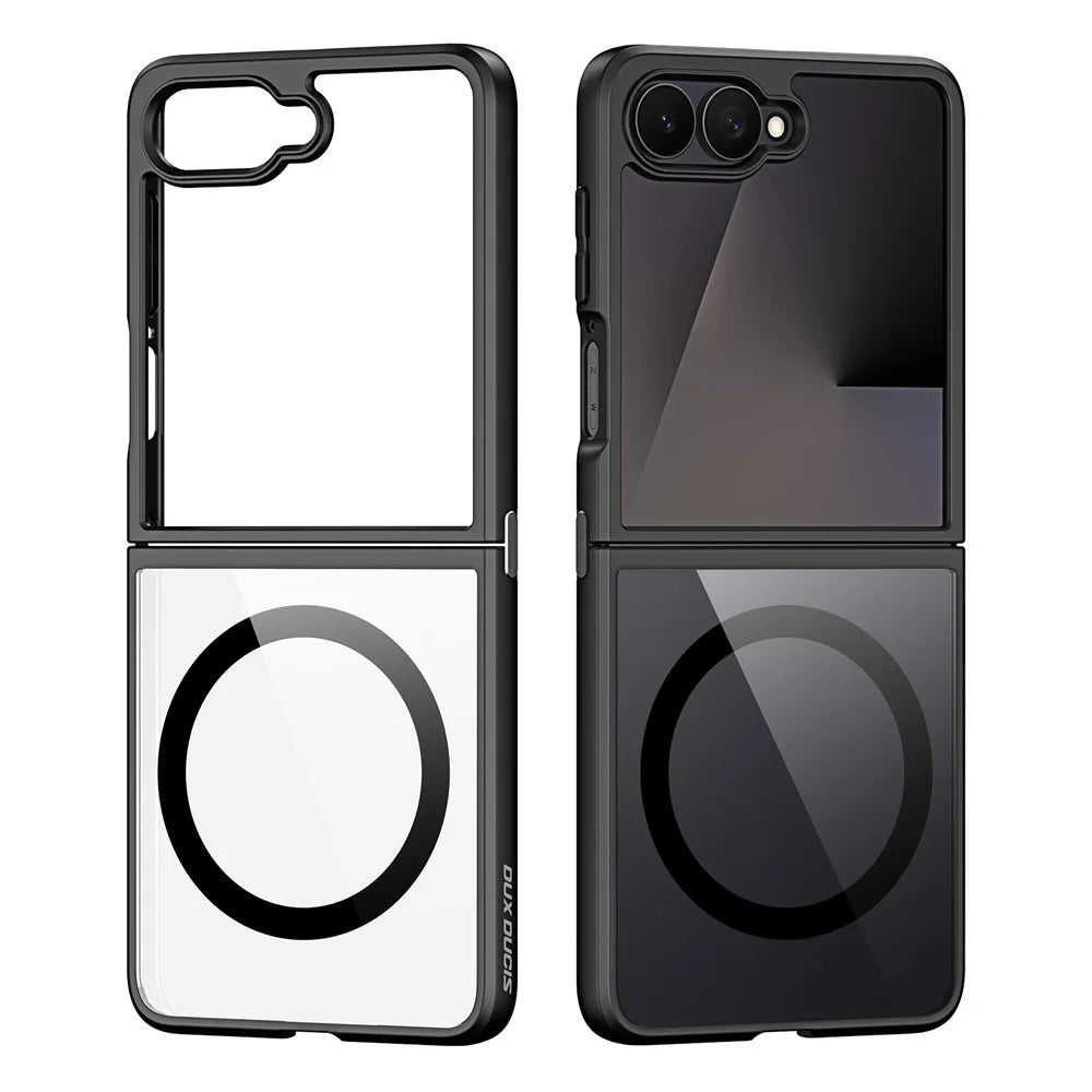 DUX DUCIS Aimo Series For Samsung Galaxy Z Flip8 Magnetic Case PC + TPU Clear Back Phone Cover (REACH Certification) - Black - 3
