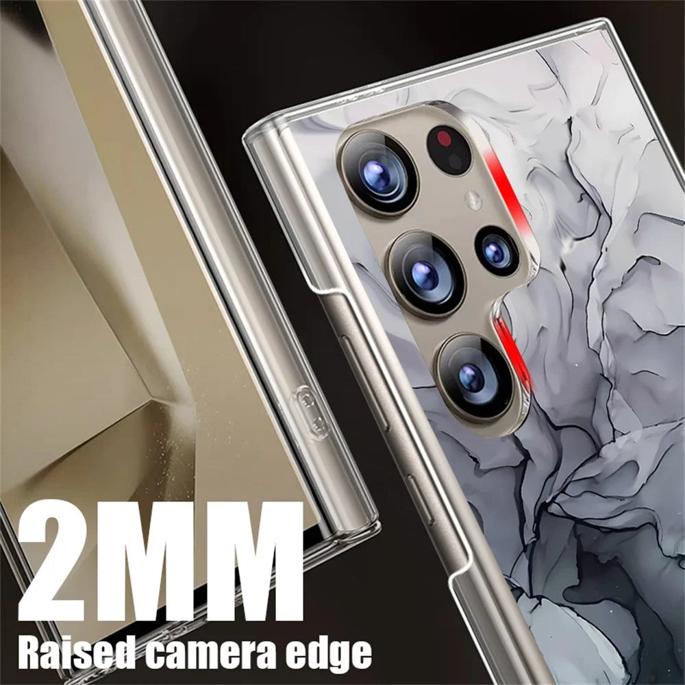 For Samsung Galaxy S26 Ultra Case Marble Pattern UV Printed Hard PC Protective Phone Cover - GA408TR - 5