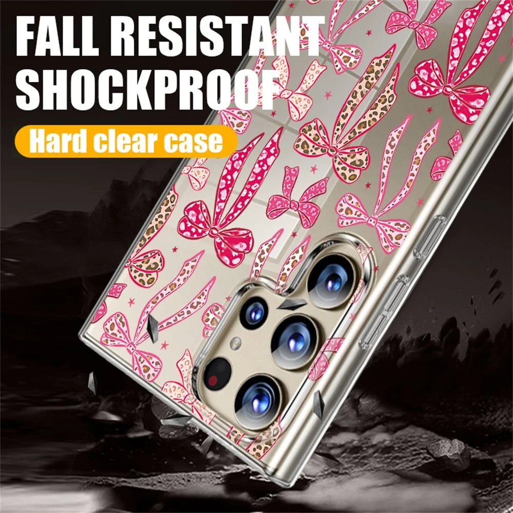 For Samsung Galaxy S26 Ultra Case UV Printed Bow Pattern Hard PC Protective Phone Cover - GB118TRGM - 2