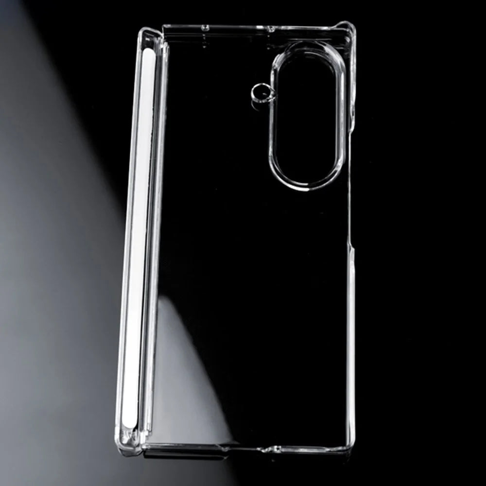 For Samsung Galaxy Z Fold8 Ultra Case Dual Axis Hinge Protection UV Clear PC Phone Cover - Transparent - 5