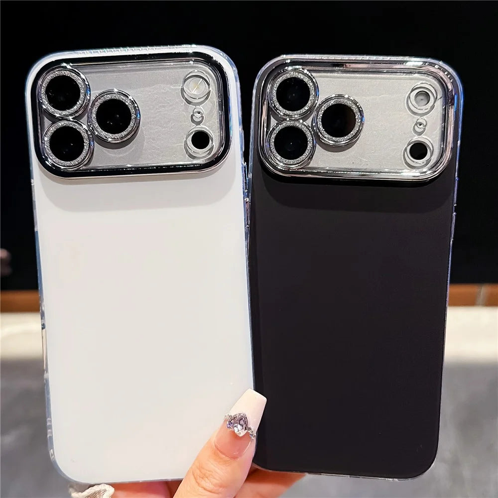 For iPhone 18 Pro Max / 17 Pro Max Case PC + TPU IMD Phone Cover with Electroplated Camera Frame - Vibrant Orange - 7