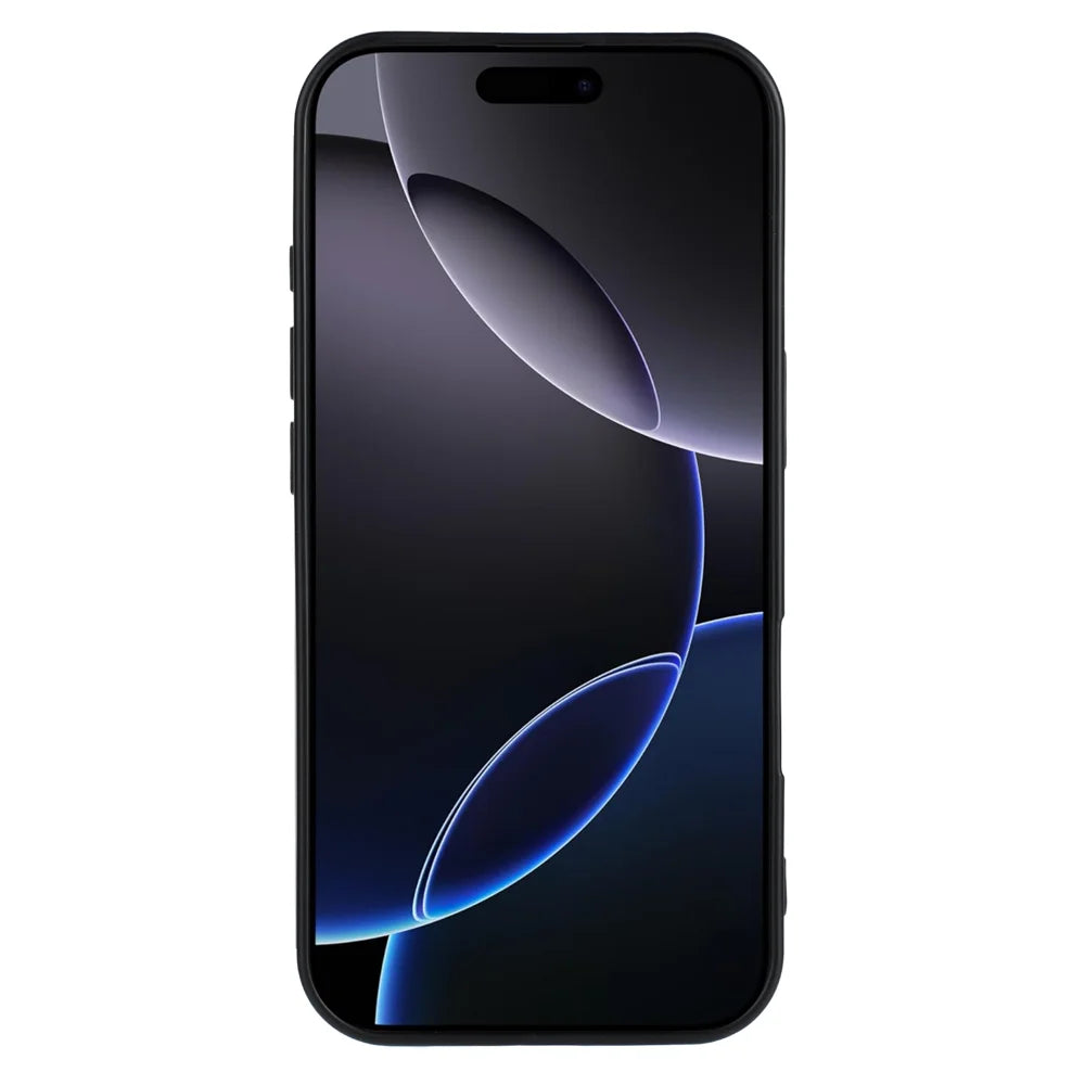 For iPhone 18 TPU Case Soft Matte Anti-fingerprint Phone Back Cover - Black - 4