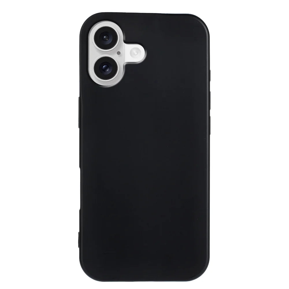 For iPhone 18 TPU Case Soft Matte Anti-fingerprint Phone Back Cover - Black - 6