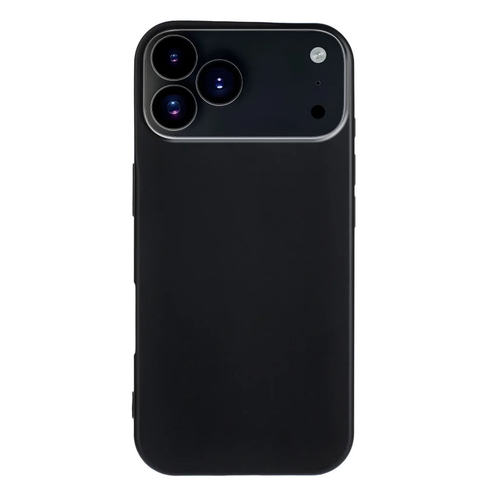 For iPhone 18 Pro Max / 17 Pro Max TPU Case Soft Matte Anti-fingerprint Phone Back Cover - Black - 6