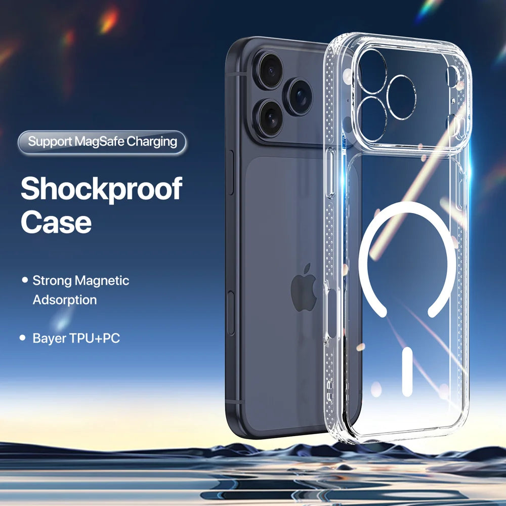 DUX DUCIS for iPhone 17 Pro Max / iPhone 18 Pro Max Clin Series Case PC + TPU Clear Magnetic Phone Cover Compatible with MagSafe - Clear - 3