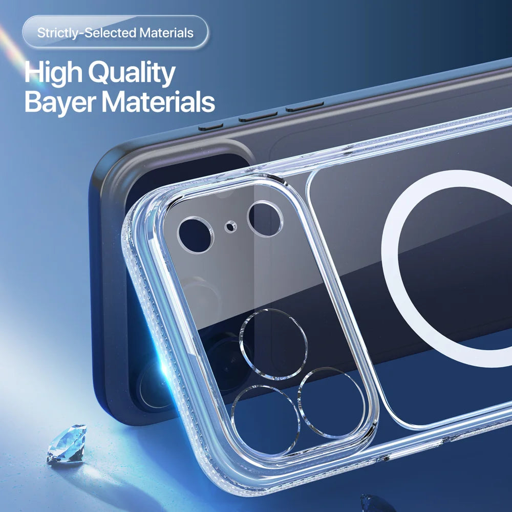 DUX DUCIS for iPhone 17 Pro Max / iPhone 18 Pro Max Clin Series Case PC + TPU Clear Magnetic Phone Cover Compatible with MagSafe - Clear - 6
