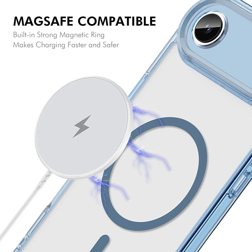 HAT PRINCE for iPhone Air ENKAY Magnetic Case Crystal Clear TPU Phone Cover with High Aluminium-silicon Glass Screen Protector - Black - 2