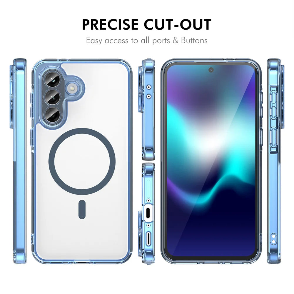 HAT PRINCE for Samsung Galaxy A56 5G / Galaxy A36 5G ENKAY Magnetic Case Crystal Clear TPU Phone Cover with High Aluminium-silicon Glass Screen Protector - Black - 4