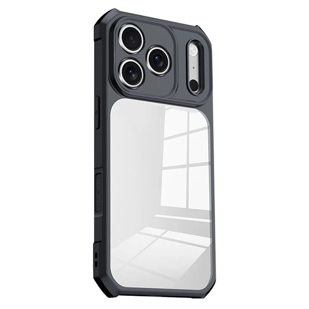 XUNDD For iPhone 18 Pro Max / 17 Pro Max Case Dropproof TPU + Acrylic Clear Back Phone Cover - Black - 1