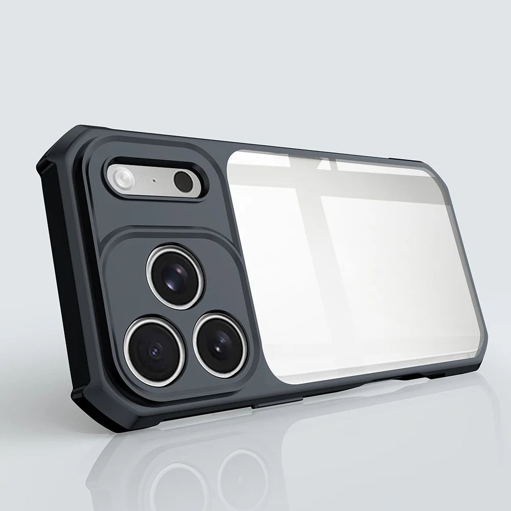 XUNDD For iPhone 18 Pro Max / 17 Pro Max Case Dropproof TPU + Acrylic Clear Back Phone Cover - Black - 2