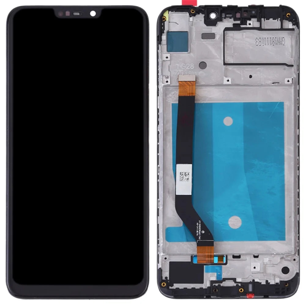 For Huawei Honor 8C Grade C LCD Screen and Digitizer Assembly + Frame Replacement Part (without Logo) - 1