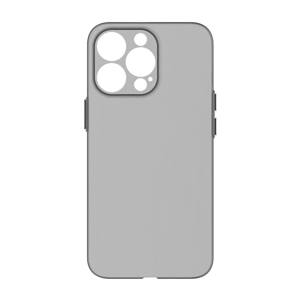 For iPhone 12 Pro Max 6.7 inch Anti-Scratch Matte Finish Phone Case Ultra Slim Protective PP Cover - Transparent Black - 1