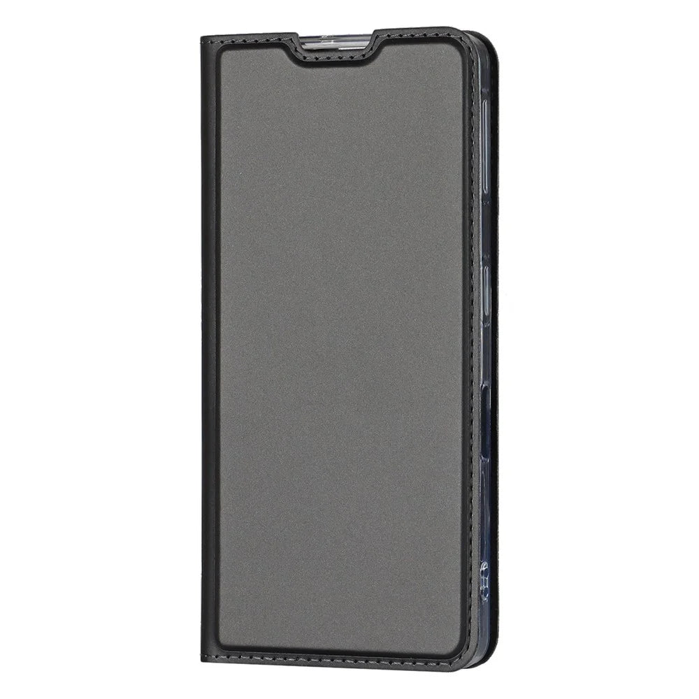 Shockproof Phone Cover For Sharp Aquos Sense 7, PU Leather Phone Case with Stand Card Holder - Black - 7