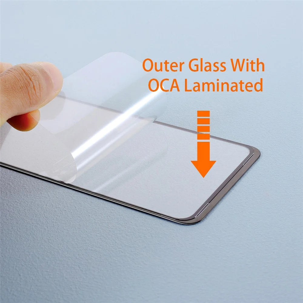 For Samsung Galaxy S7 G930 Front Screen Glass Lens + OCA Adhesive Replacement Parts - Black - 7