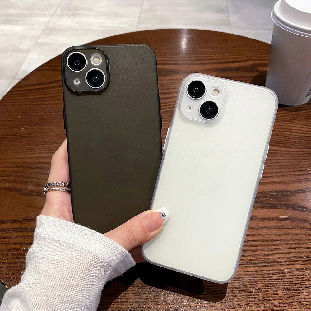 For iPhone 14 Ultra-Thin Matte Finish Phone Case Precise Cutout TPU Phone Cover - Blue - 2