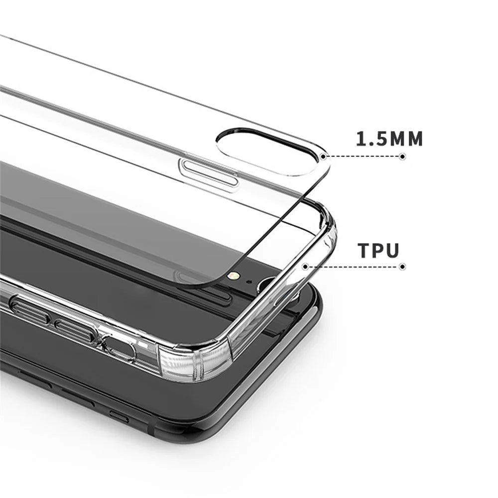10PCS For iPhone 13 Pro Max Cell Phone Case Ultra-Thin 1.5mm Clear Phone Cover Acrylic+TPU Shell - 4