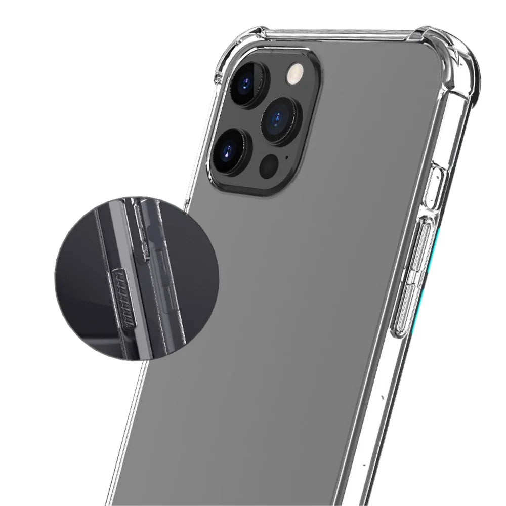 10PCS For iPhone 13 Pro Max Cell Phone Case Ultra-Thin 1.5mm Clear Phone Cover Acrylic+TPU Shell - 5