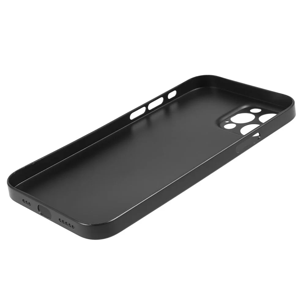 For iPhone 12 Pro 6.1 inch Carbon Fiber Texture PC Cover Super Thin Phone Case (Precise Lens Cutout) - Black - 7