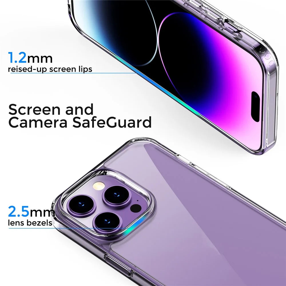 AHASTYLE PC06 Shockproof Phone Cover for iPhone 14 Pro Max , HD Clear PC + TPU Smartphone Case - 2