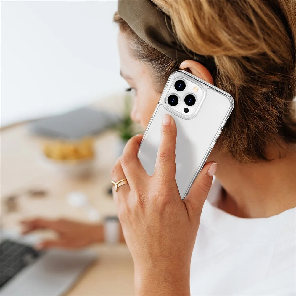 AHASTYLE PC06 Shockproof Phone Cover for iPhone 14 Pro Max , HD Clear PC + TPU Smartphone Case - 5