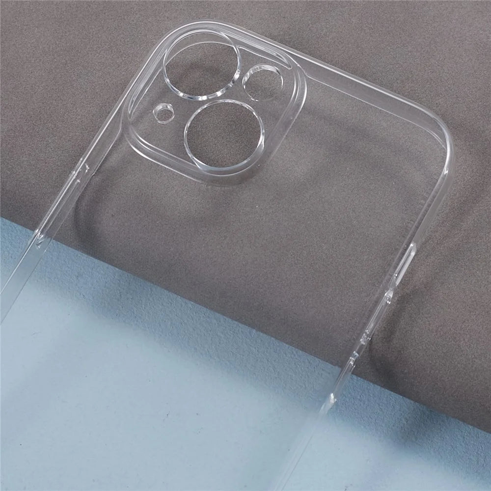 100PCS For iPhone 13 Clear Plastic Cell Phone Cover Slim-Fit Hard Phone Case HD Transparent Shell - 7