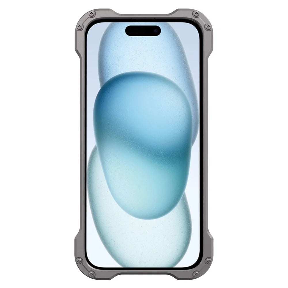 R-JUST RJ-51 For iPhone 15 Plus Case Hollow Hole PC+Aluminum Alloy Phone Cover Compatible with MagSafe - 4