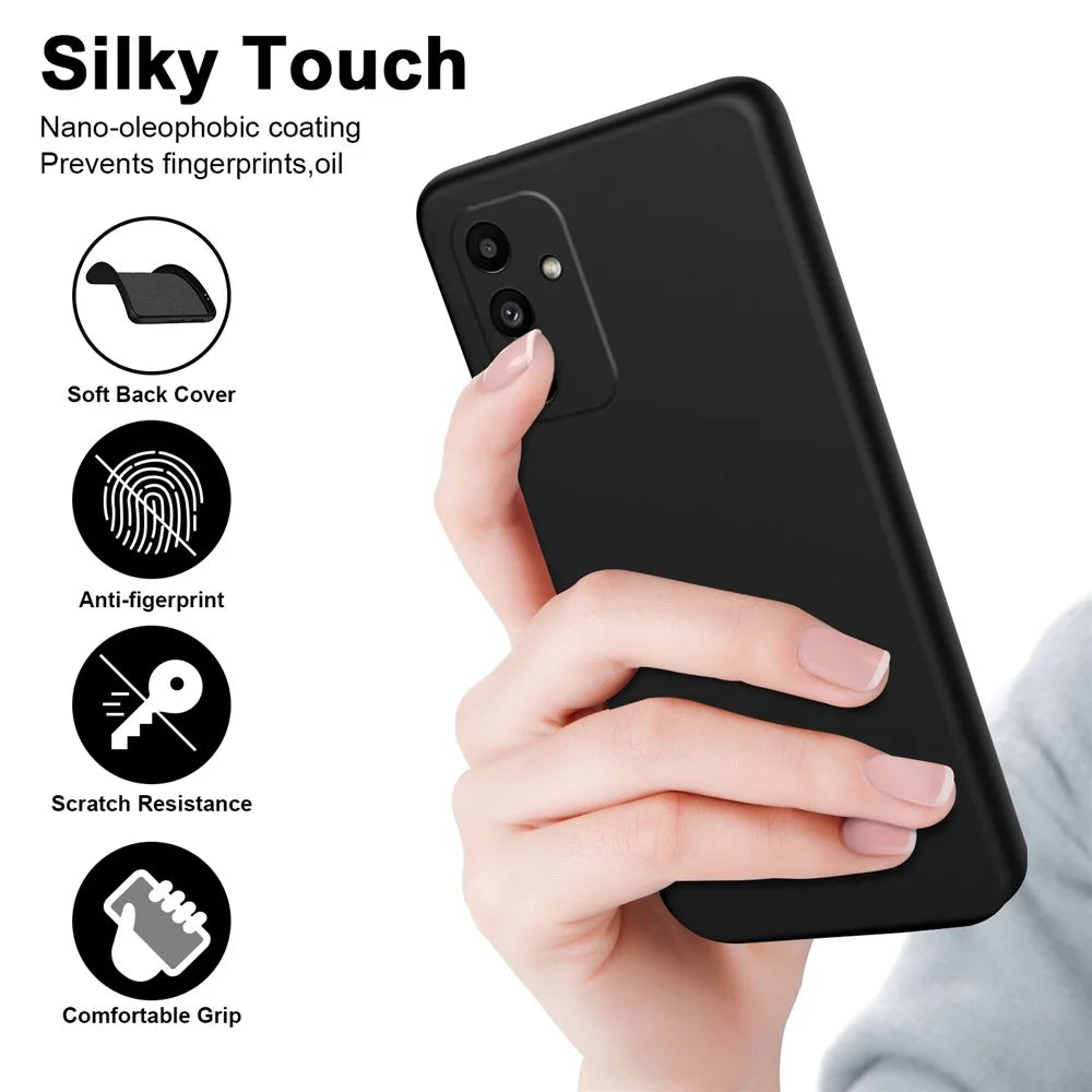 For Samsung Galaxy A15 5G Slim Case Anti-Drop Rubberized 2.2mm TPU Phone Case - Black - 4