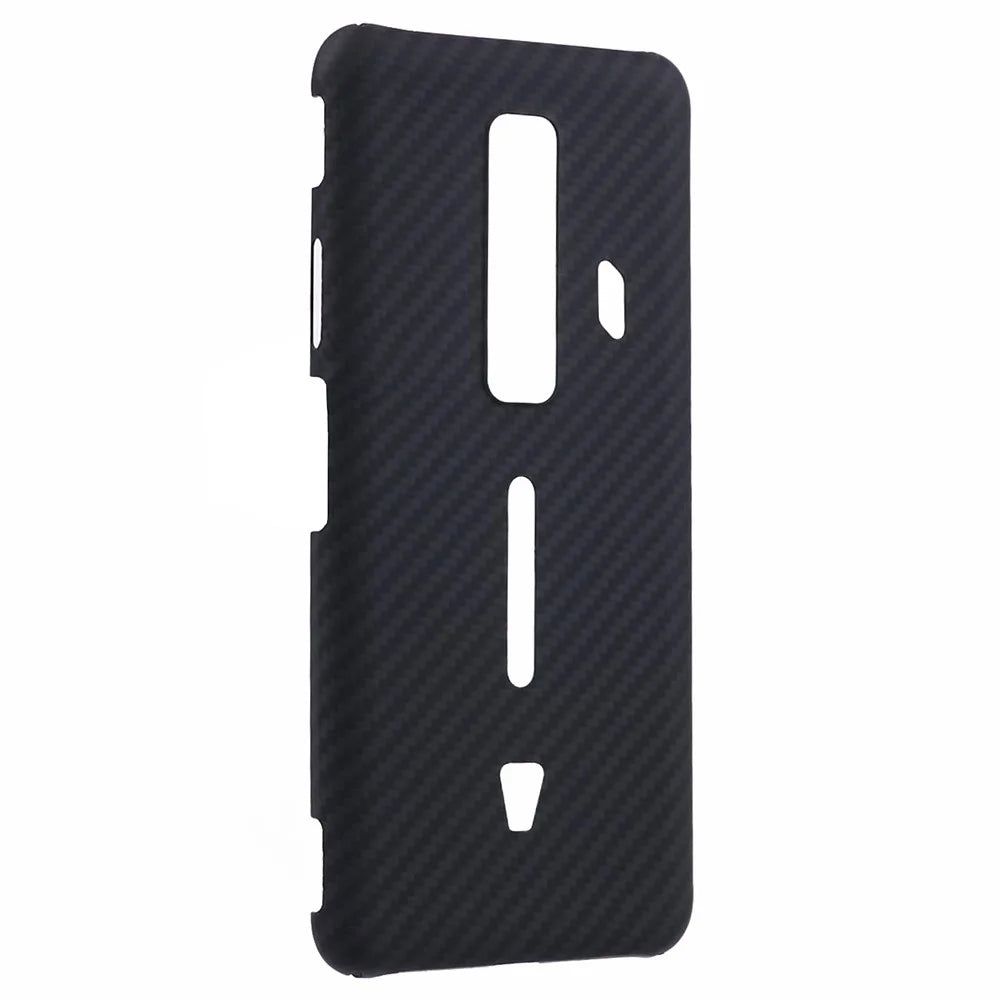 For ZTE nubia Red Magic 7 / 7S 5G Aramid Fiber Case 1500D Coarse Texture Ultra-Thin Touch Feel Phone Cover - Black - 3