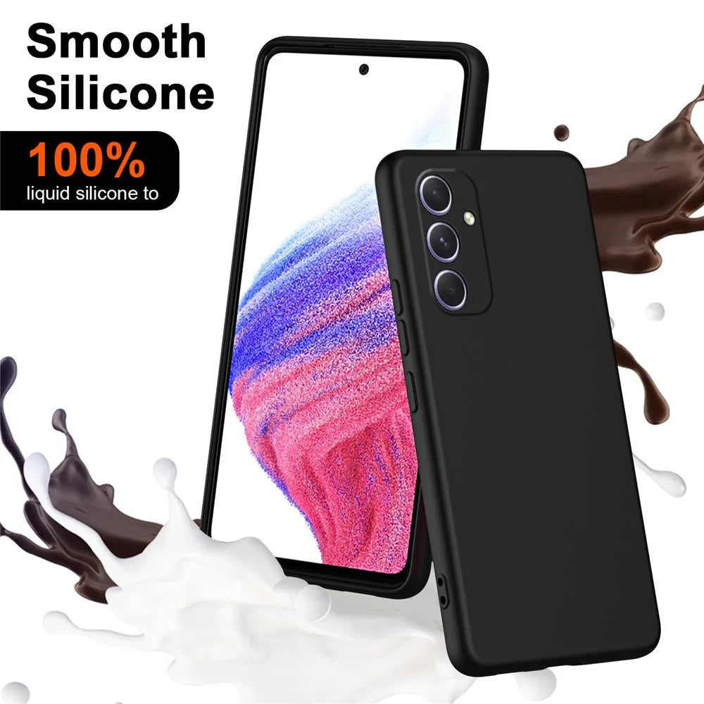For Samsung Galaxy A55 5G Phone Case Rubberized TPU Cover 2.2mm Thickness - Black - 2