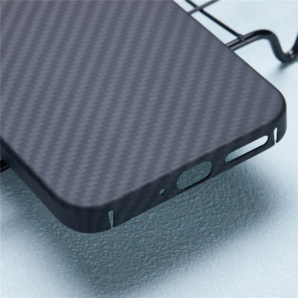 For Google Pixel 9 Pro Cases 1500D Coarse Texture Aramid Fiber Black Phone Cover with Big Lens Cutout - 5